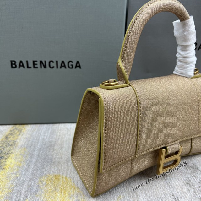 Balenciaga專櫃爆款新閃閃沙漏包 巴黎世家原單手提肩背包 8896閃金 fyj1245